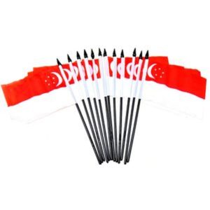 Singapore Miniature Flags – 12 Pack