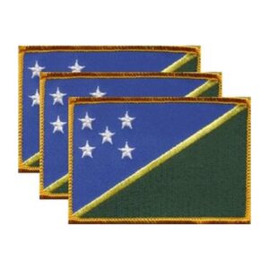 Solomon Islands Flag PatchPack of 3
