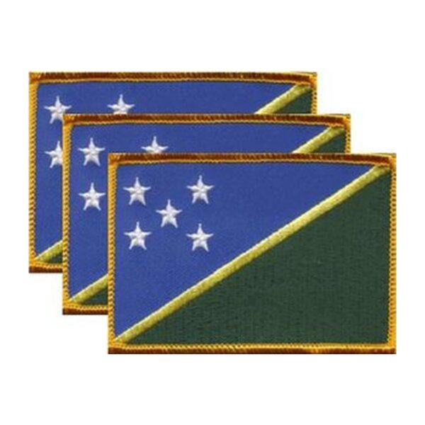 Solomon Islands Flag PatchPack of 3