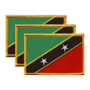 St Kits & Nevis Flag PatchPack of 3