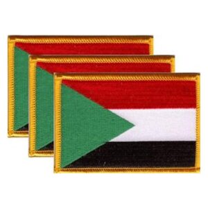 Sudan Flag PatchPack of 3