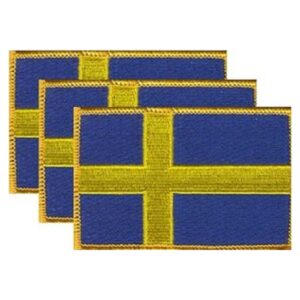Sweden Flag PatchPack of 3