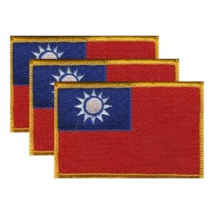 Taiwan Flag PatchPack of 3