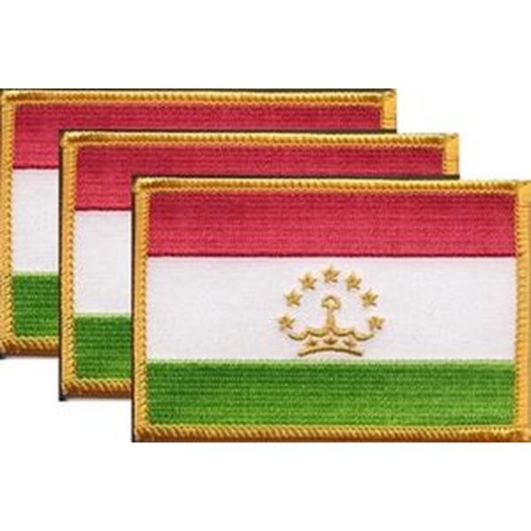 Tajikistan Flag PatchPack of 3