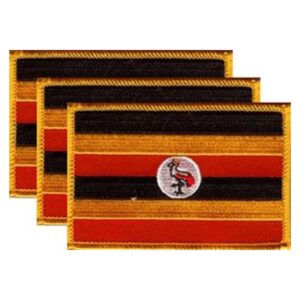 Uganda Flag PatchPack of 3