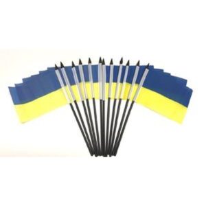 Ukraine Miniature Flags – 12 Pack