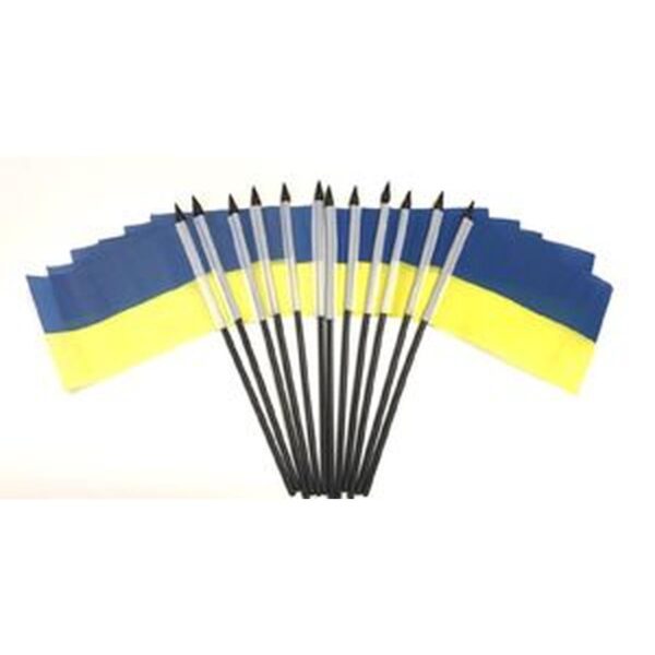 Ukraine Miniature Flags - 12 Pack