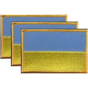 Ukraine Flag PatchPack of 3