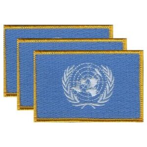 United Nations Flag PatchPack of 3