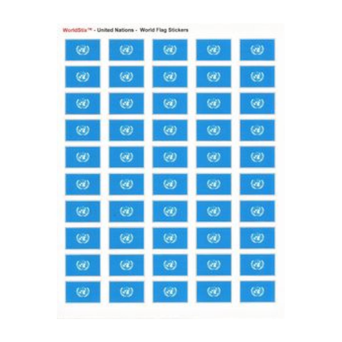 United Nations Sheet of 50 Stickers