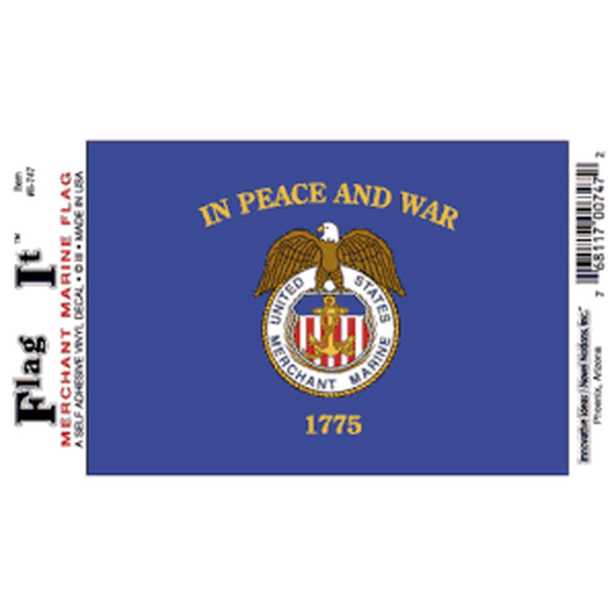 US Merchant Marine Flag DecalPack of 6