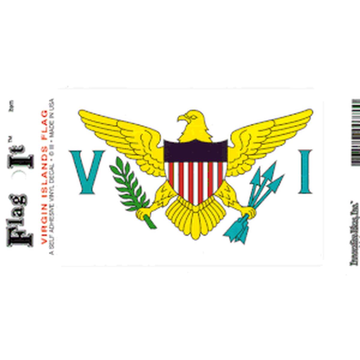 US Virgin Islands Flag DecalPack of 6