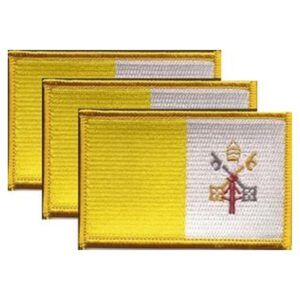 Vatican City Flag PatchPack of 3