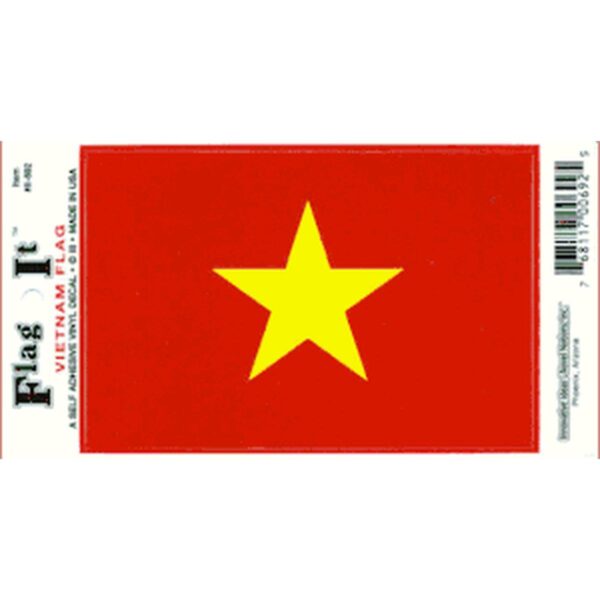 Vietnam Flag DecalPack of 6