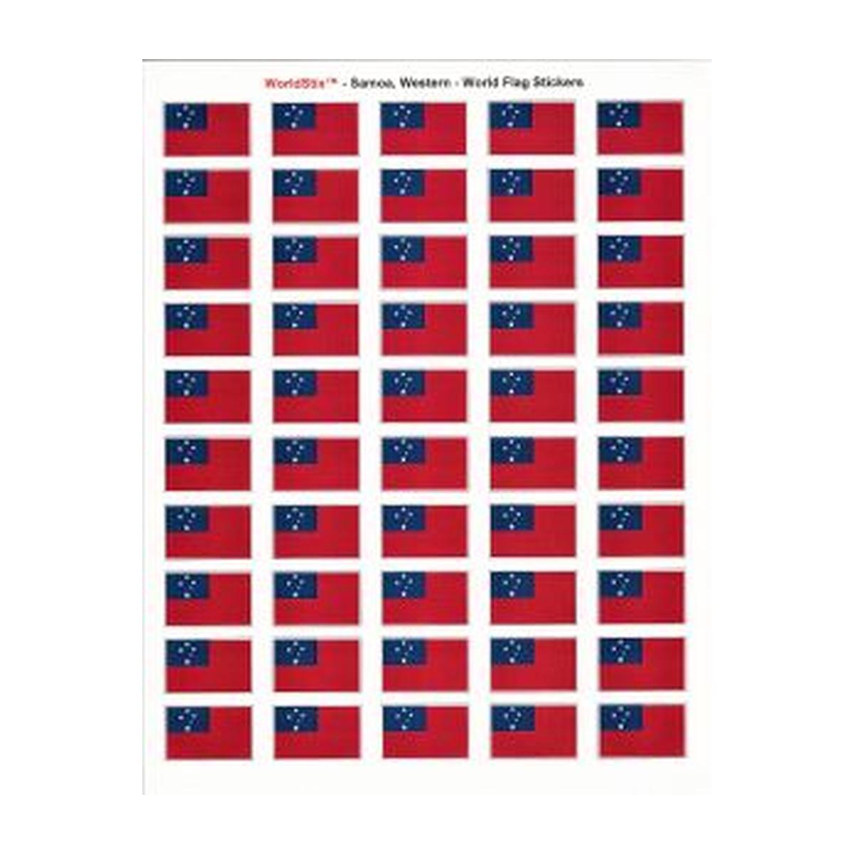Western Samoa Sheet of 50 Stickers