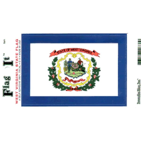 West Virginia Flag DecalPack of 6