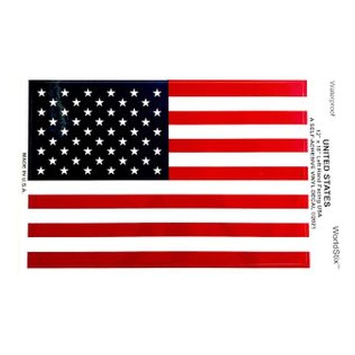 American Flag Vinyl Decal - 12" x 18"