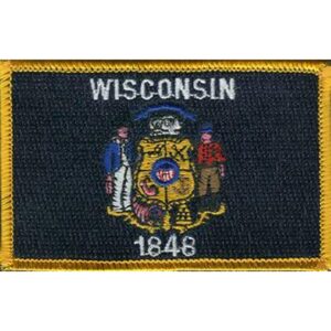 Wisconsin Flag PatchPack of 3