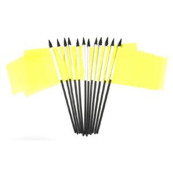 Yellow Miniature Flags - 12 Pack