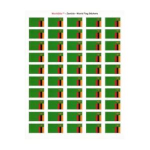 Zambia Sheet of 50 Stickers