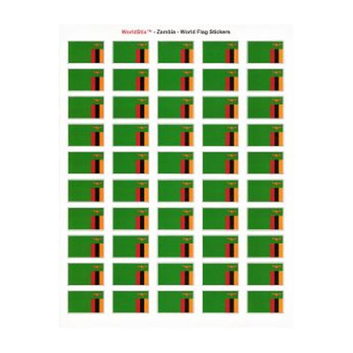 Zambia Sheet of 50 Stickers