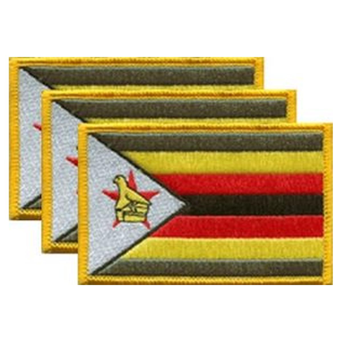 Zimbabwe Flag PatchPack of 3