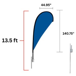 11.6 ft teardrop flag 13.5ft kit