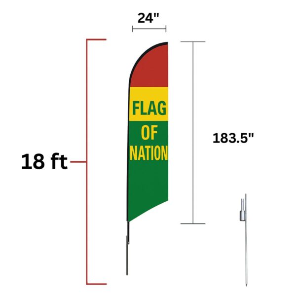 15ft feather flag 18 ft kit flag of nation