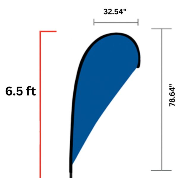6.5ft teardrop flag
