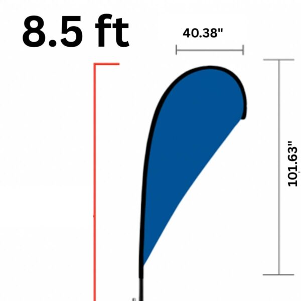 8.5 teardrop flag
