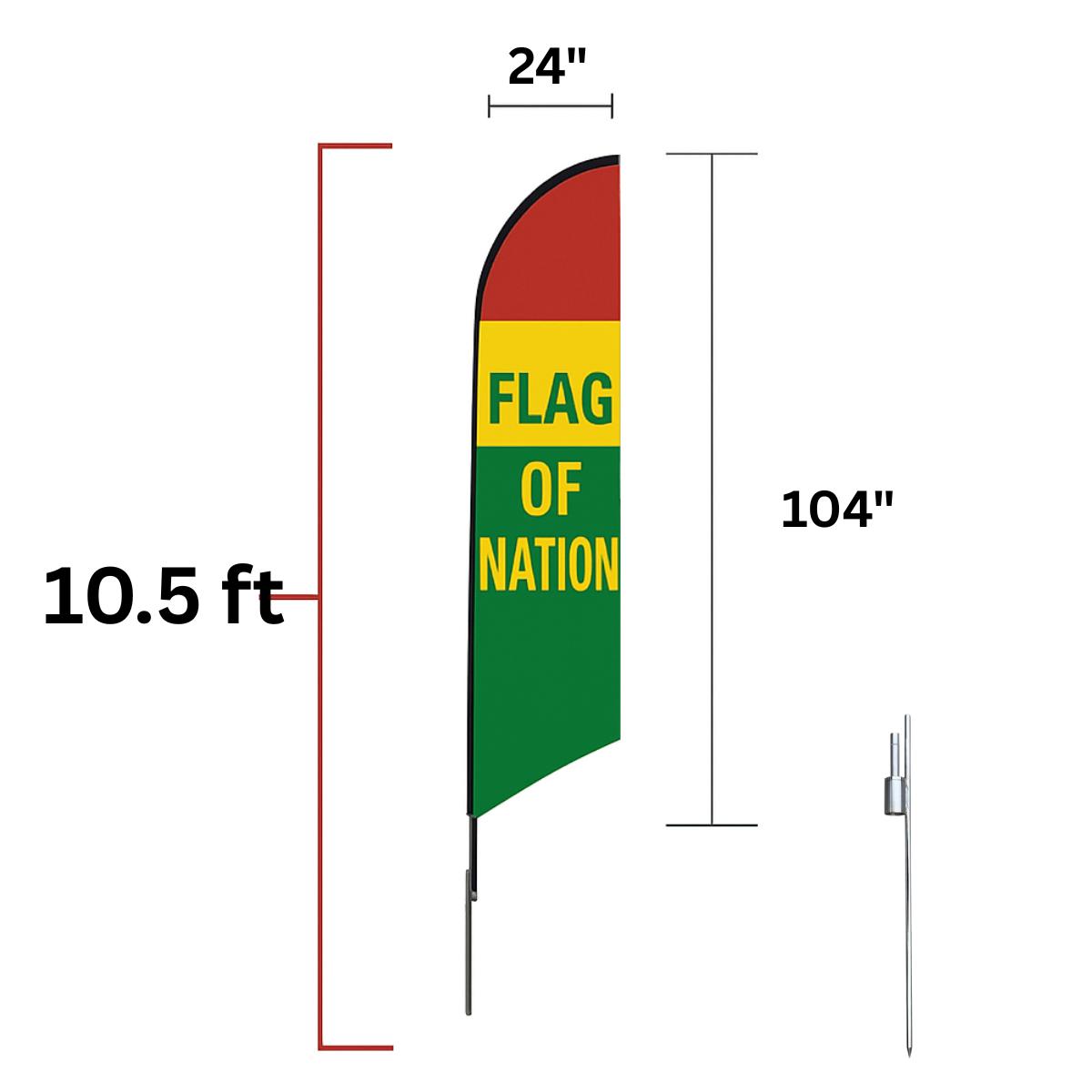 9ft feahter flag 11ft kit